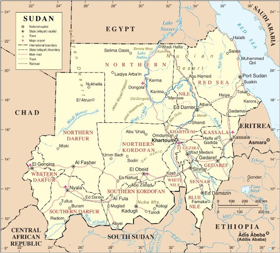 Sudan. Lähde: commons.wikimedia.org By Muhammad Daffa Rambe - Oma teos, CC BY-SA 3.0